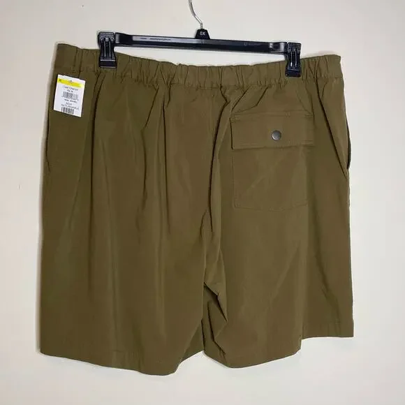 Treasure & Bond Olive Green Mid Rise Slim Fit Elastic Waist Shorts NWT Size XL - Picture 7 of 12